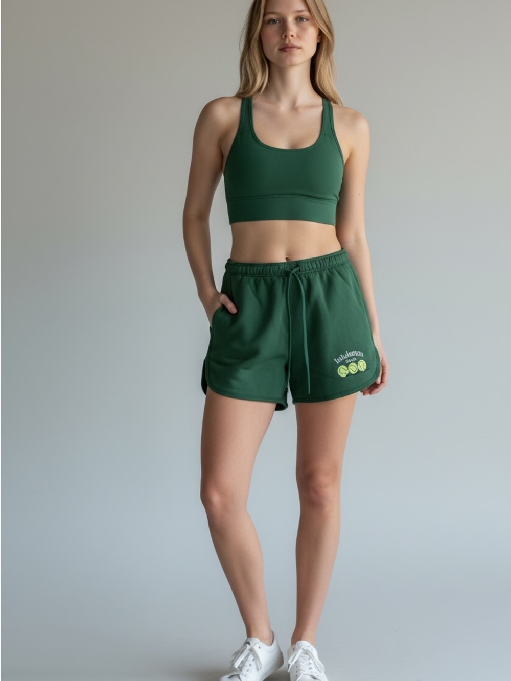 lululemon athletica Dark Green Drawstring Athletic Shorts NWT